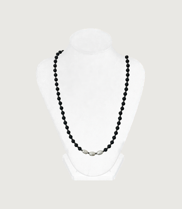 Colier Onix sfere + Perle de cultură