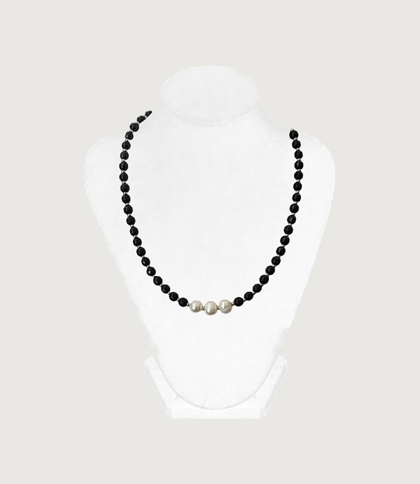 Colier Onix fațetat + Perle de cultură
