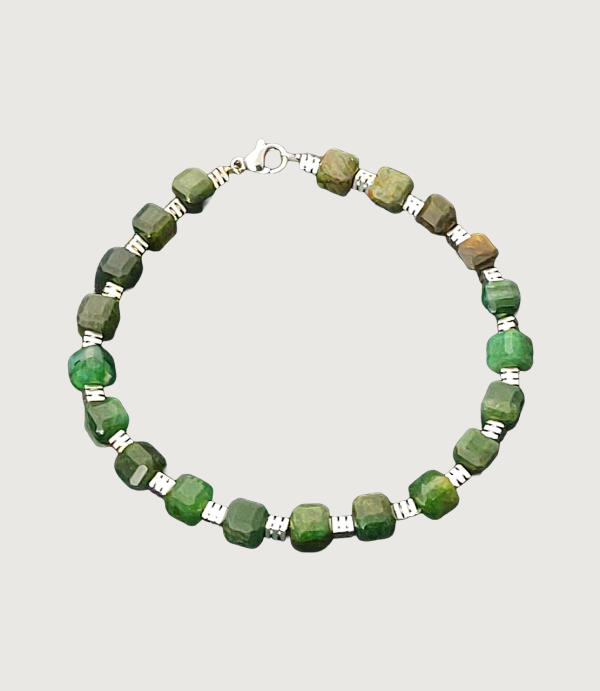 Brățară Jad african fațetat