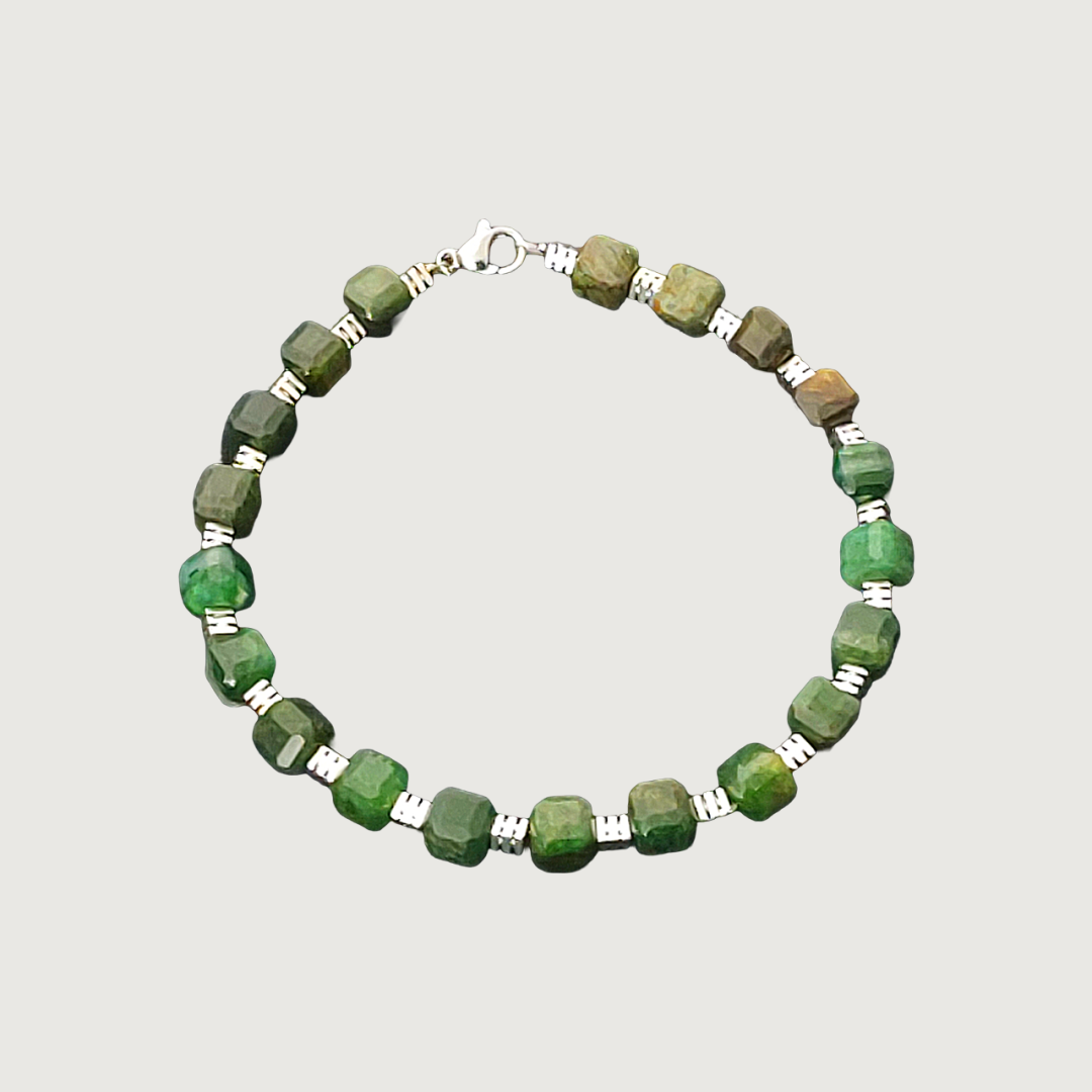 Brățară Jad african fațetat