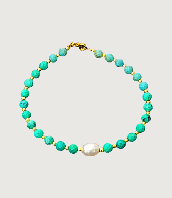 Brățară Turcoaz + Perlă de cultură