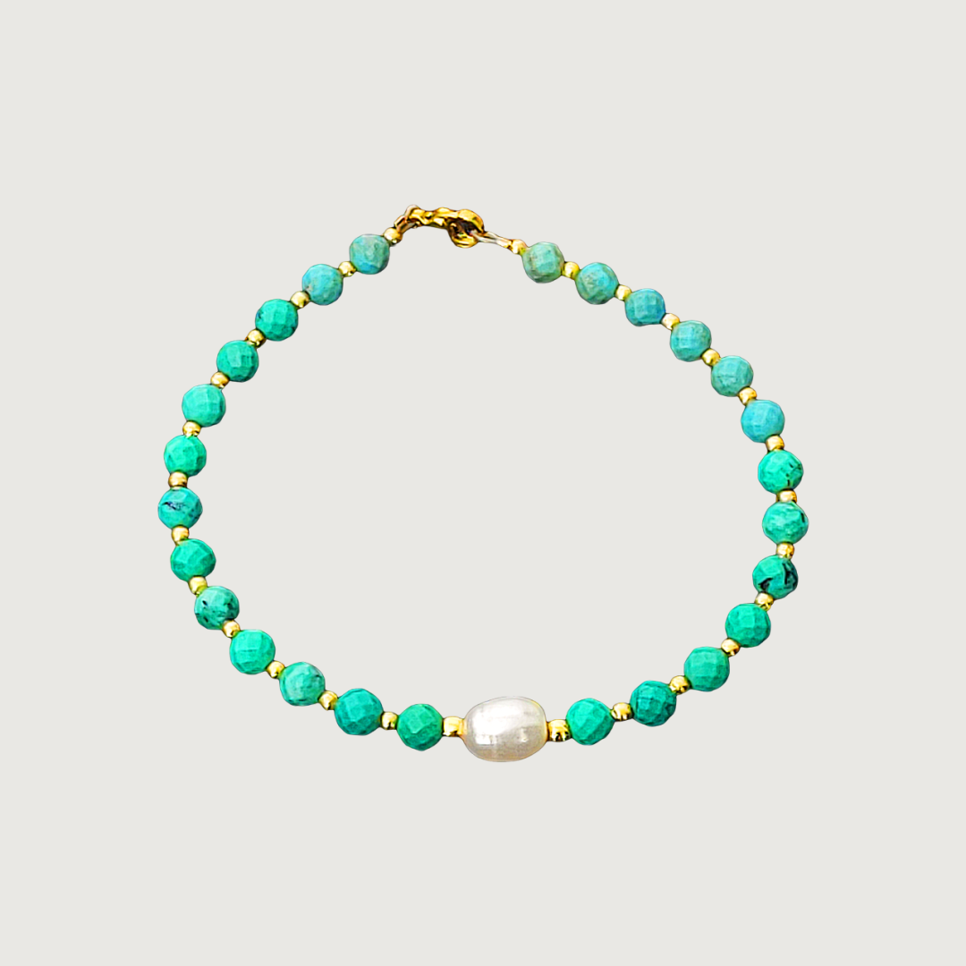 Brățară Turcoaz + Perlă de cultură