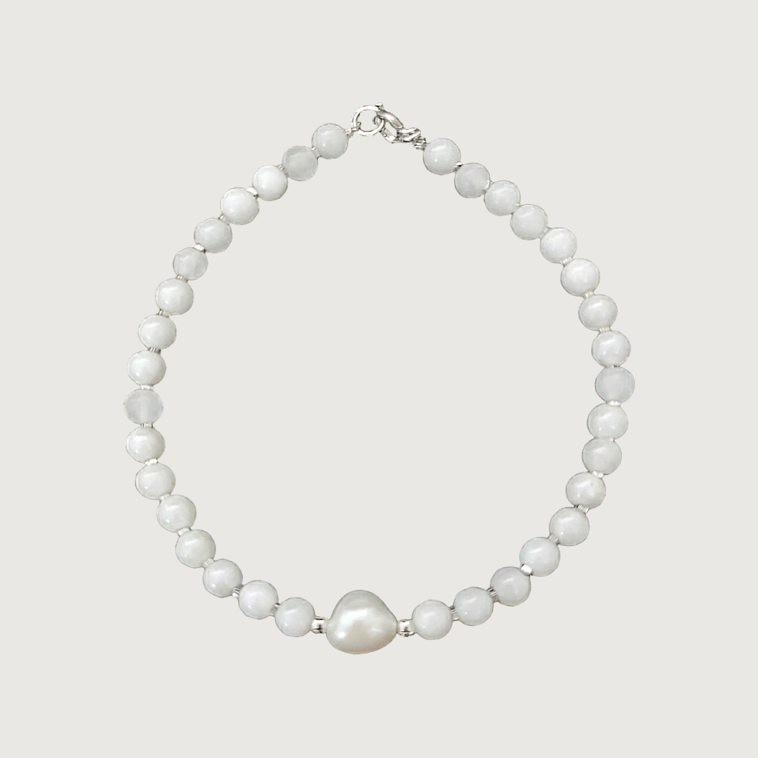 Brățară Piatra Lunii + Perlă de cultură